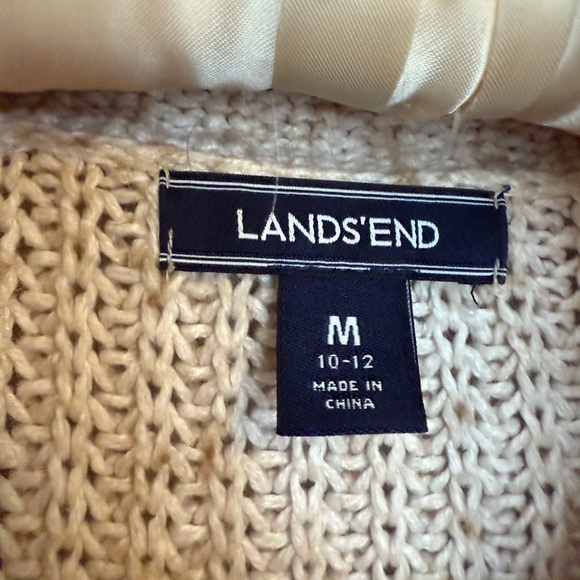 EUC Land's End Cowl Neck Cable Knit Sweater - Picture 2 of 5